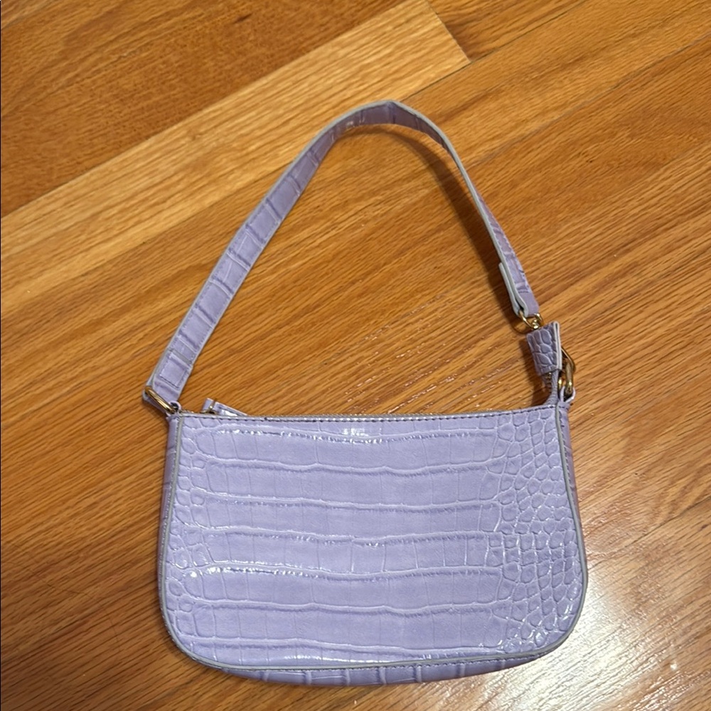 Lavender Croc-Embossed Women's Bag